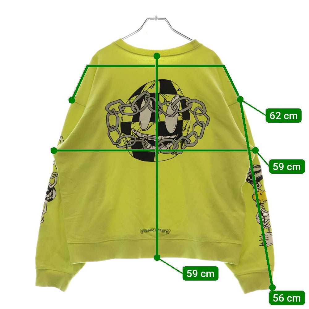 CHROME HEARTS(クロムハーツ) 22AW×MATTY BOY PPO CHAIN GAME マッティボーイ チェーンゲームクルーネックスウェットトレーナー イエロー