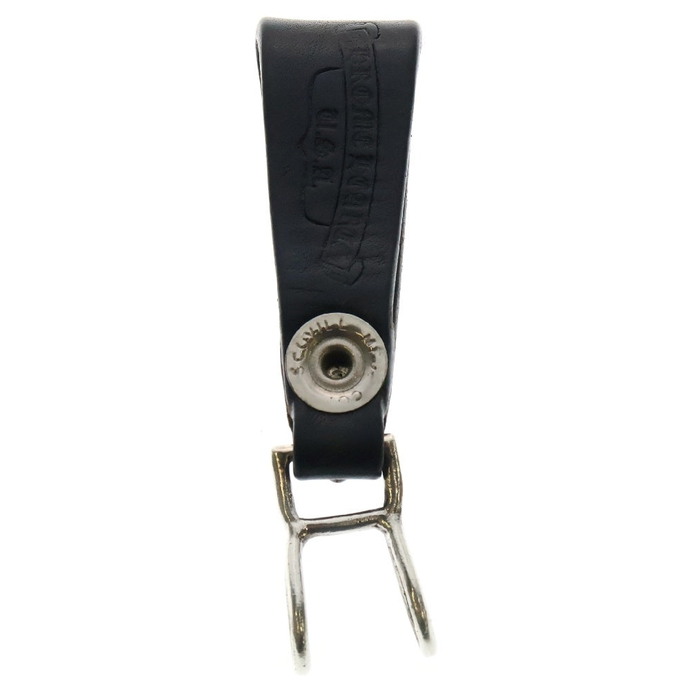 CHROME HEARTS(クロムハーツ) BELT LOOP BSフレアボタンレザーベルトループ シルバー/ブラック BCA401