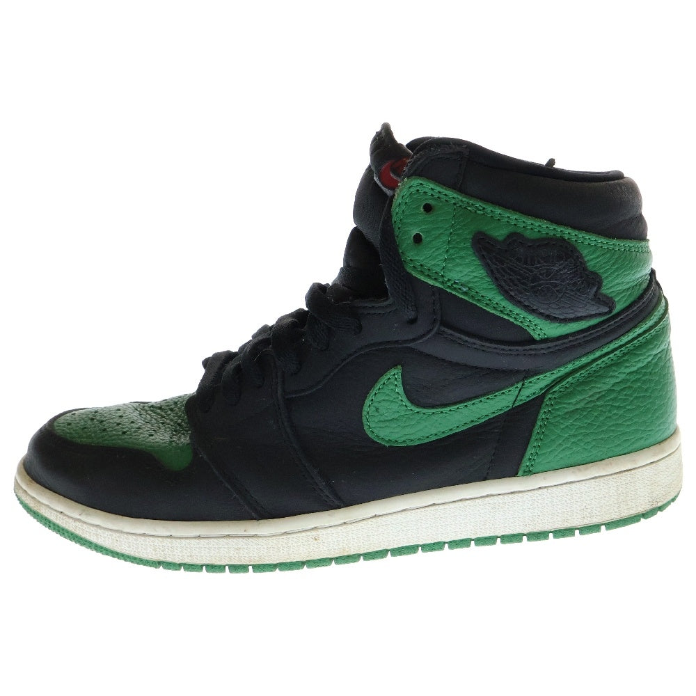 NIKE(ナイキ) AIR JORDAN 1 RETRO HIGH OG PINE GREEN 555088-030 エアジョーダン1 レトロ パイングリーン ハイカットスニーカー ブラック/グリーン US9.5/27.5cm