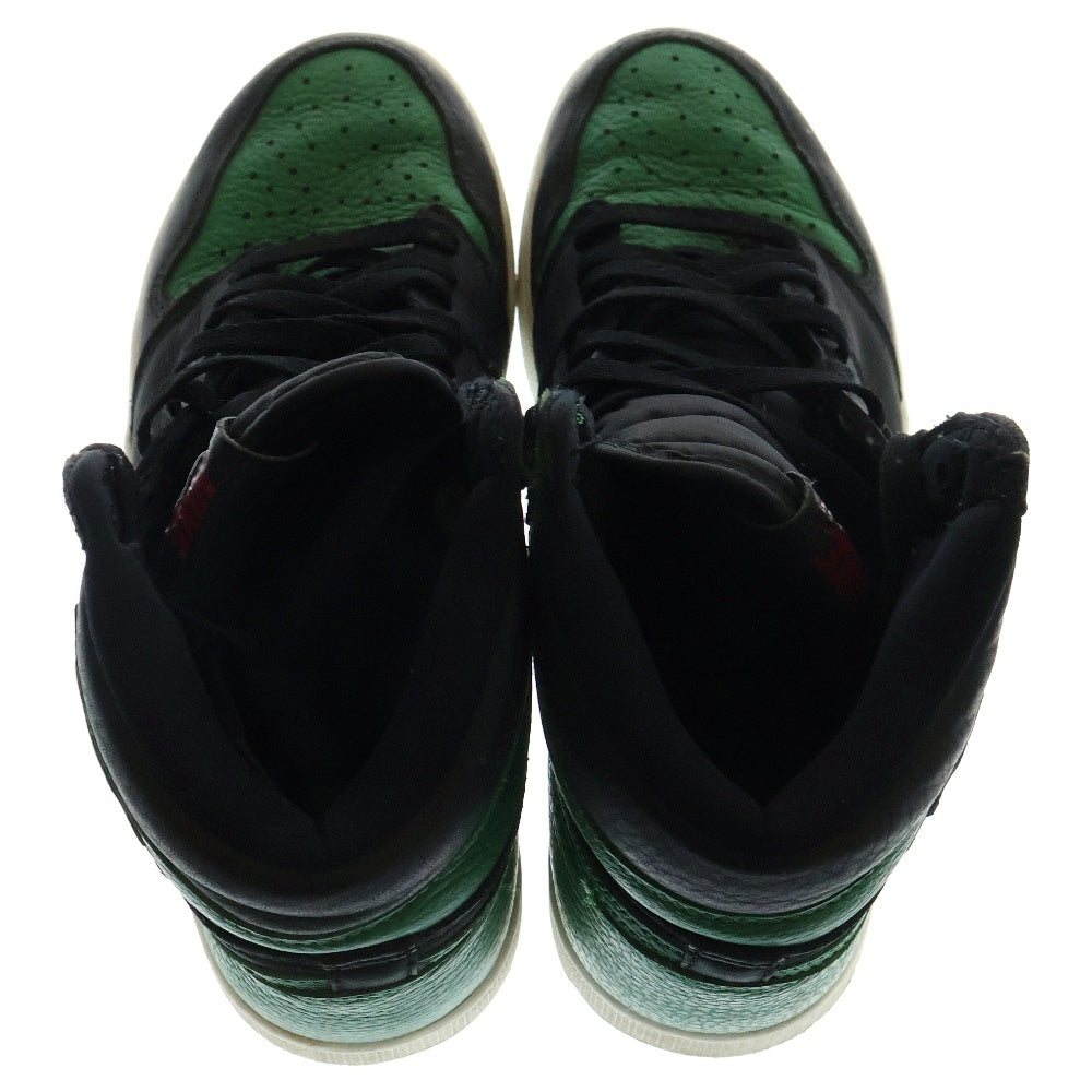 NIKE(ナイキ) AIR JORDAN 1 RETRO HIGH OG PINE GREEN 555088-030 エアジョーダン1 レトロ パイングリーン ハイカットスニーカー ブラック/グリーン US9.5/27.5cm