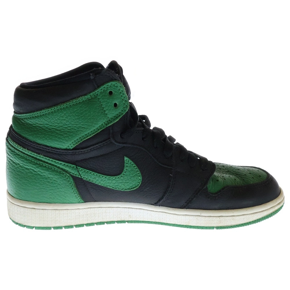 NIKE(ナイキ) AIR JORDAN 1 RETRO HIGH OG PINE GREEN 555088-030 エアジョーダン1 レトロ パイングリーン ハイカットスニーカー ブラック/グリーン US9.5/27.5cm