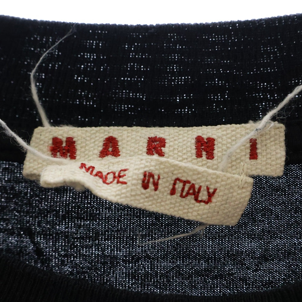 MARNI(マルニ) 20SS OVER SIZE LOGO PRINT TEE オーバーサイズロゴプリント半袖カットソー 半袖Tシャツ ブラック THJET49EPB