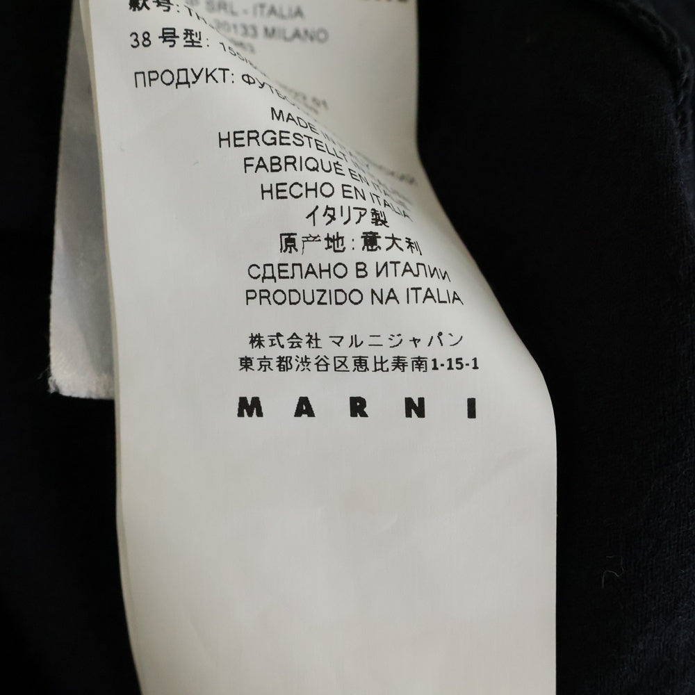 MARNI(マルニ) 20SS OVER SIZE LOGO PRINT TEE オーバーサイズロゴプリント半袖カットソー 半袖Tシャツ ブラック THJET49EPB