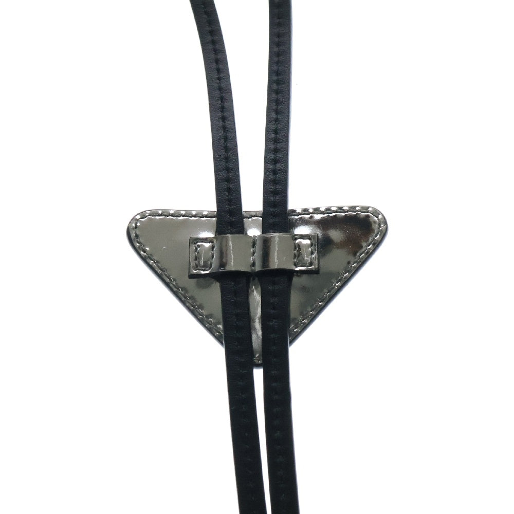 PRADA(プラダ) SAFFIANO TRIANG 2IC027 サフィアーノ トライアングルロゴ ループタイ シルバー