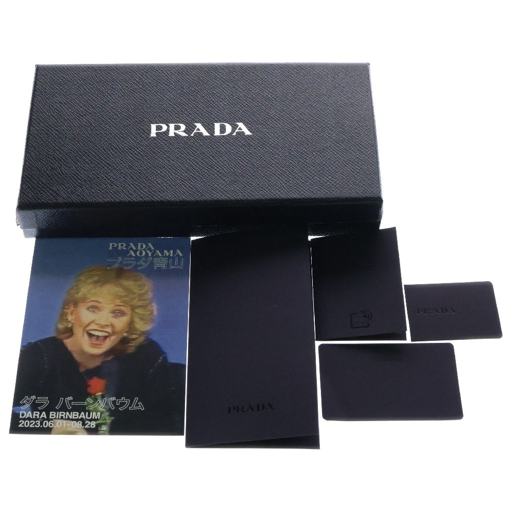 PRADA(プラダ) SAFFIANO TRIANG 2IC027 サフィアーノ トライアングルロゴ ループタイ シルバー