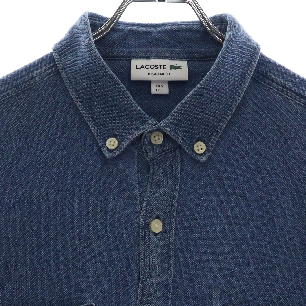 LACOSTE(ラコステ) インディゴピケダンガリー 長袖シャツ ブルー PH551EL