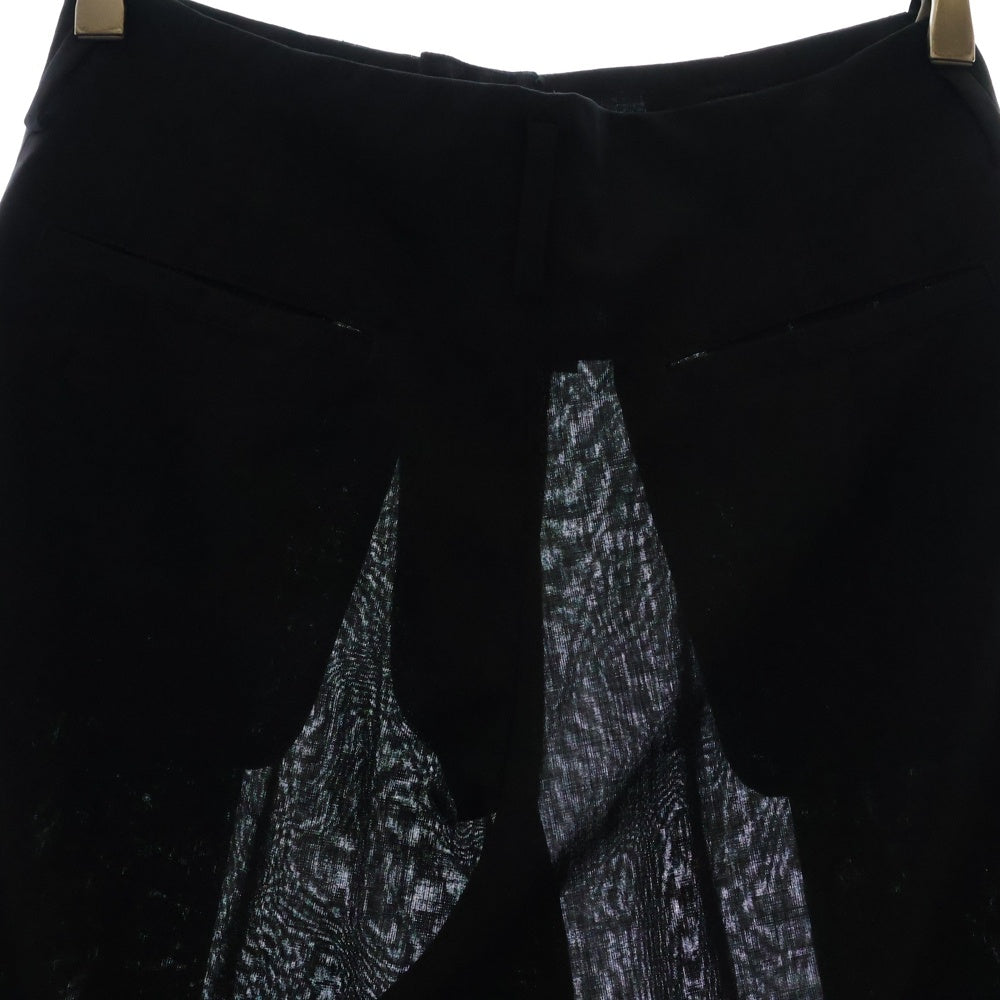 Yohji Yamamoto(ヨウジヤマモト) 01SS FX-P25-112 ウール ワイド ロングパンツ レディース ブラック