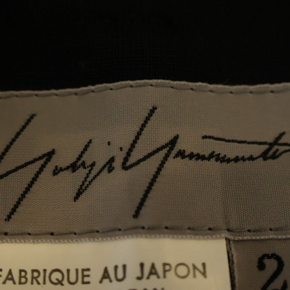 Yohji Yamamoto(ヨウジヤマモト) 01SS FX-P25-112 ウール ワイド ロングパンツ レディース ブラック
