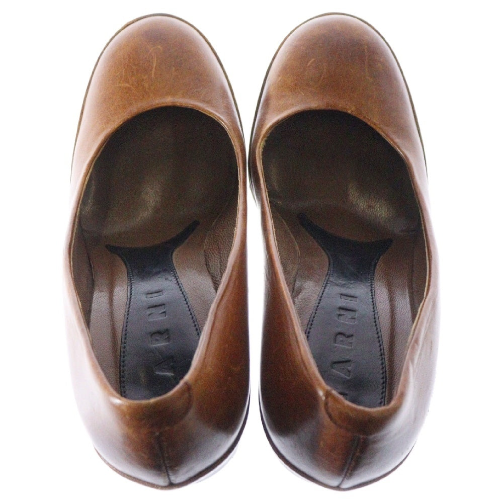 MARNI(マルニ) Leather Pumps レザー ハイヒール パンプス レディース ブラウン