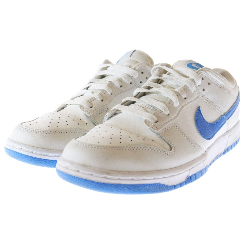 NIKE(ナイキ) DUNK LOW RETRO SUMMIT WHITE/PHOTO BLUE DV0831-108 ダンクロー レトロ ローカットスニーカー シューズ ホワイト/ブルー US9.5/27.5cm