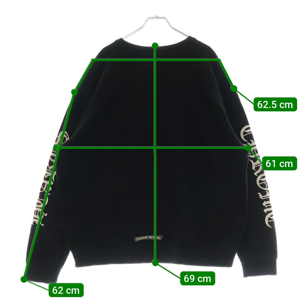 CHROME HEARTS(クロムハーツ) SWTSHRT PLVRスウェット ネックロゴプリントスウェットトレーナー ブラック