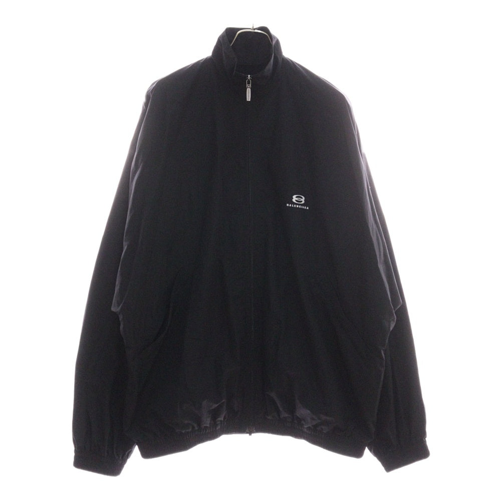 BALENCIAGA(バレンシアガ) 24SS LOGO OVERSIZE JACKET ロゴ刺繍ジップアップジャケット ブラック 773505 TNQ25