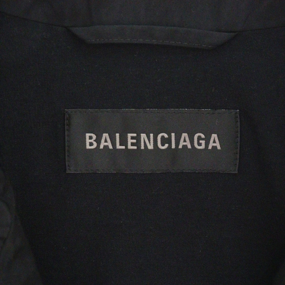 BALENCIAGA(バレンシアガ) 24SS LOGO OVERSIZE JACKET ロゴ刺繍ジップアップジャケット ブラック 773505 TNQ25
