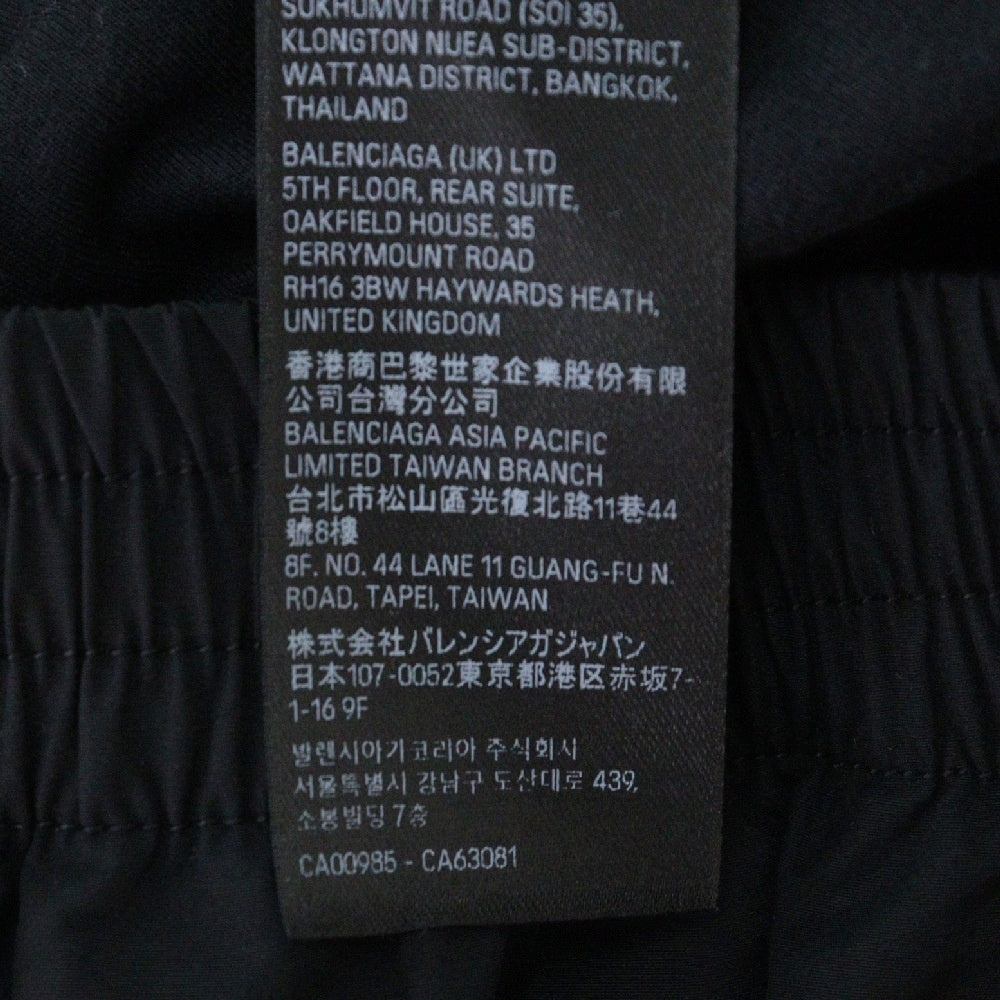 BALENCIAGA(バレンシアガ) 24SS LOGO OVERSIZE JACKET ロゴ刺繍ジップアップジャケット ブラック 773505 TNQ25