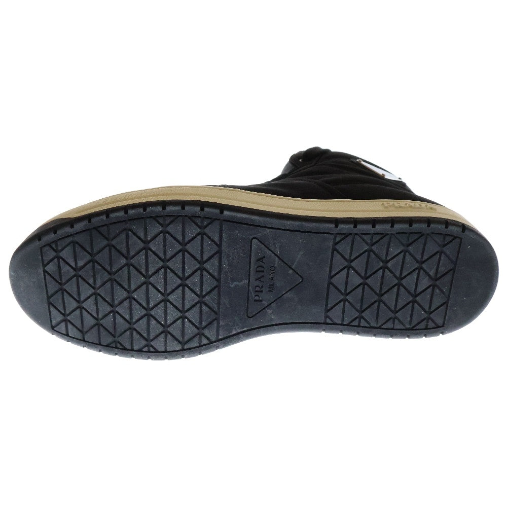 PRADA(プラダ) Re-Nylon リナイロン ギャバジンハイカットスニーカー シューズ ブラック 2TE186