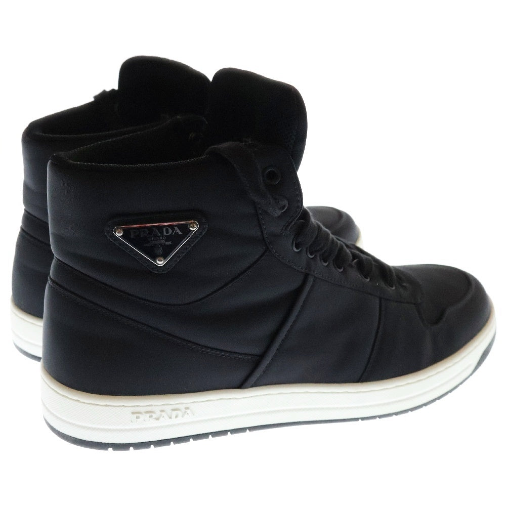 PRADA(プラダ) Re-Nylon リナイロン ギャバジンハイカットスニーカー シューズ ブラック 2TE186