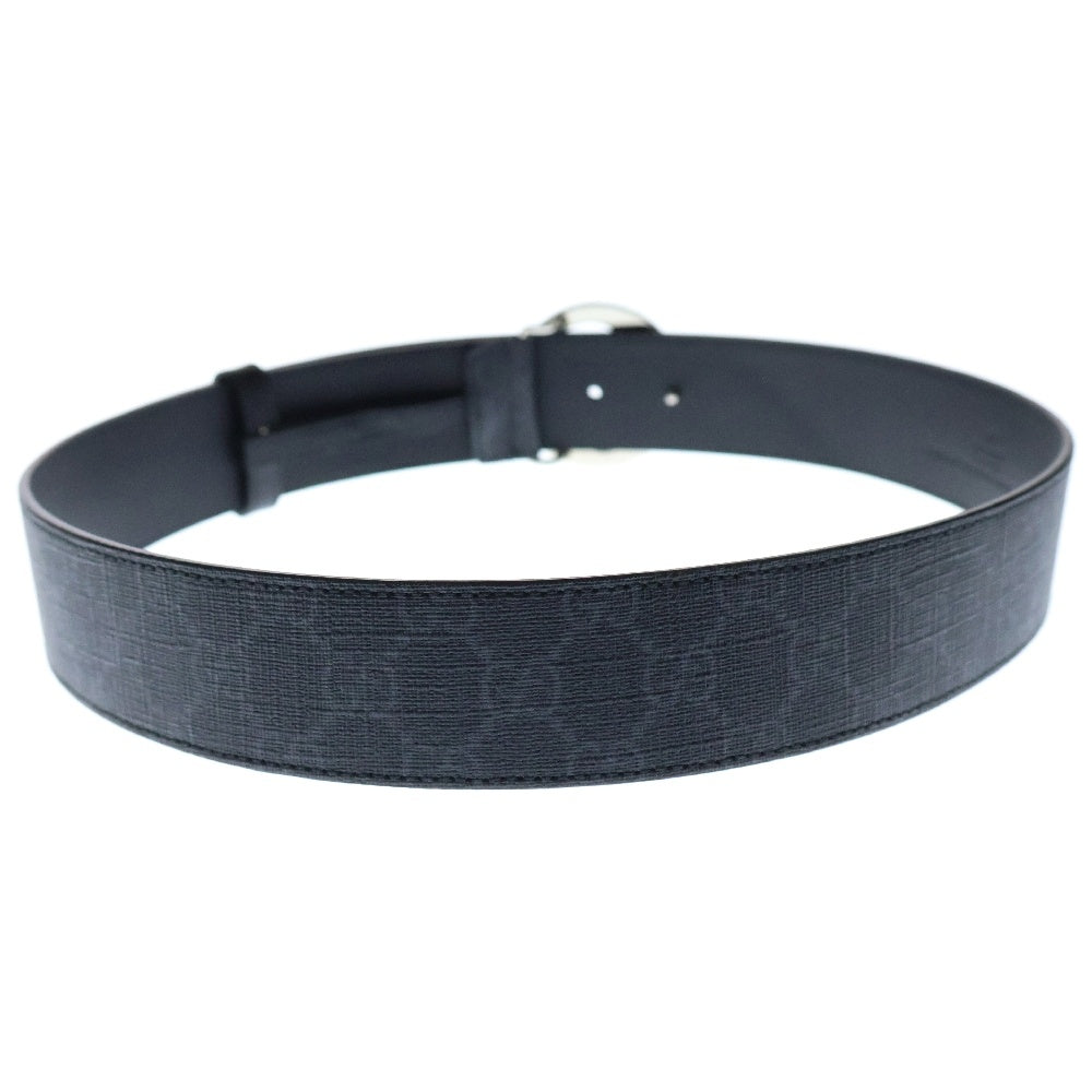 GUCCI(グッチ) GGスプリームキャンバス インターロッキングGバックル レザーベルト ブラック 703147
