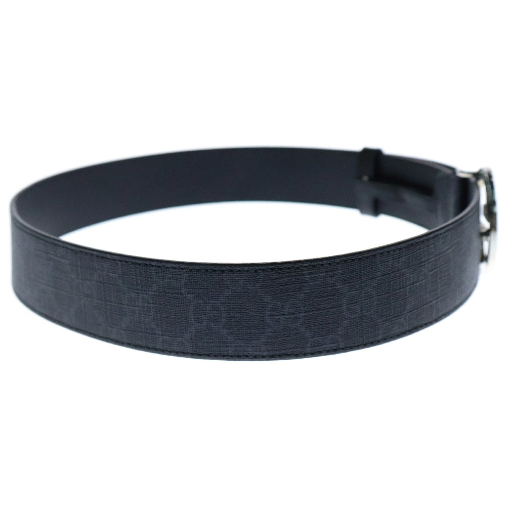 GUCCI(グッチ) GGスプリームキャンバス インターロッキングGバックル レザーベルト ブラック 703147