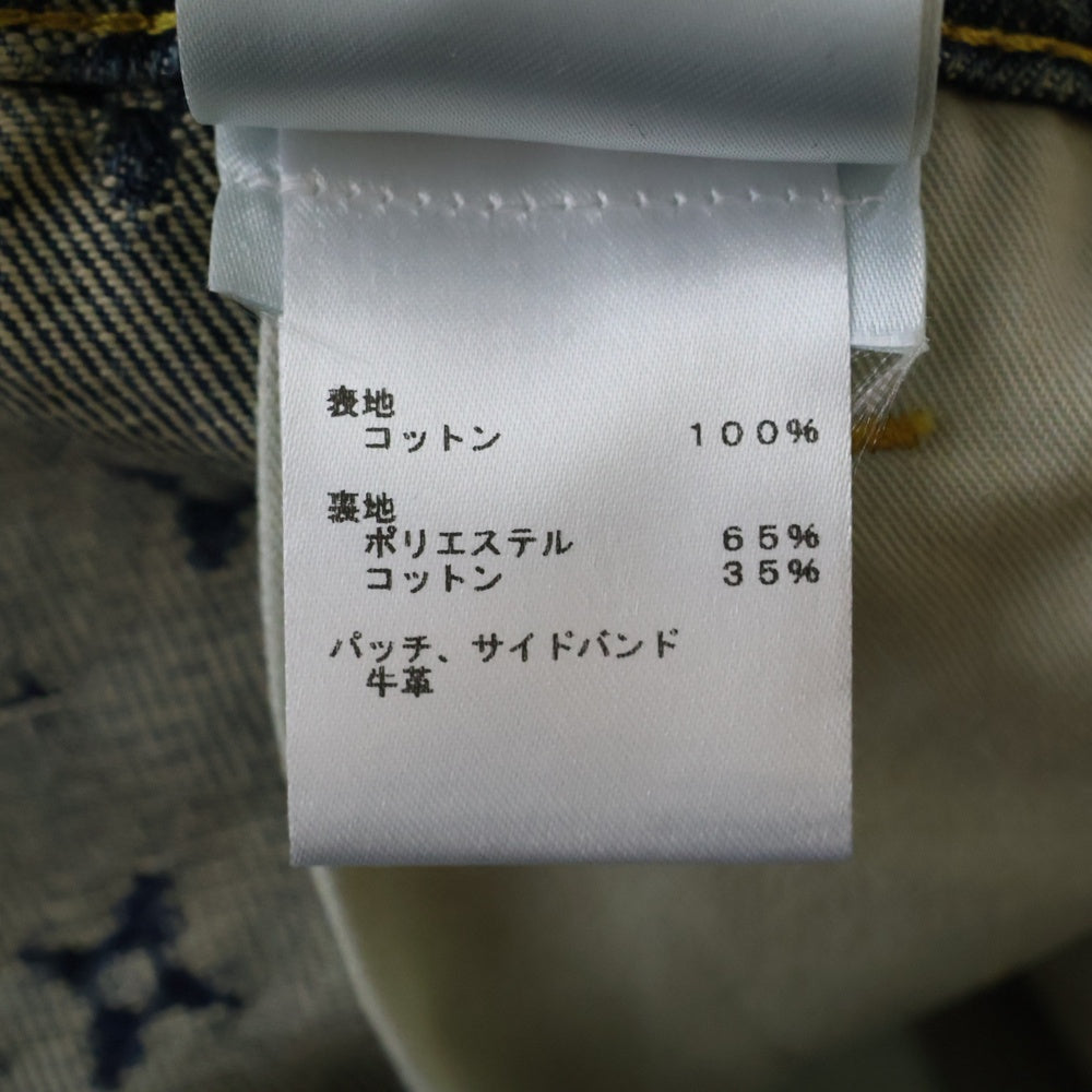 LOUIS VUITTON(ルイヴィトン) 25SS モノグラムデニム テーラード パンツ サイドレザーライン デニムパンツ インディゴ RM251MM UZD HSD10W