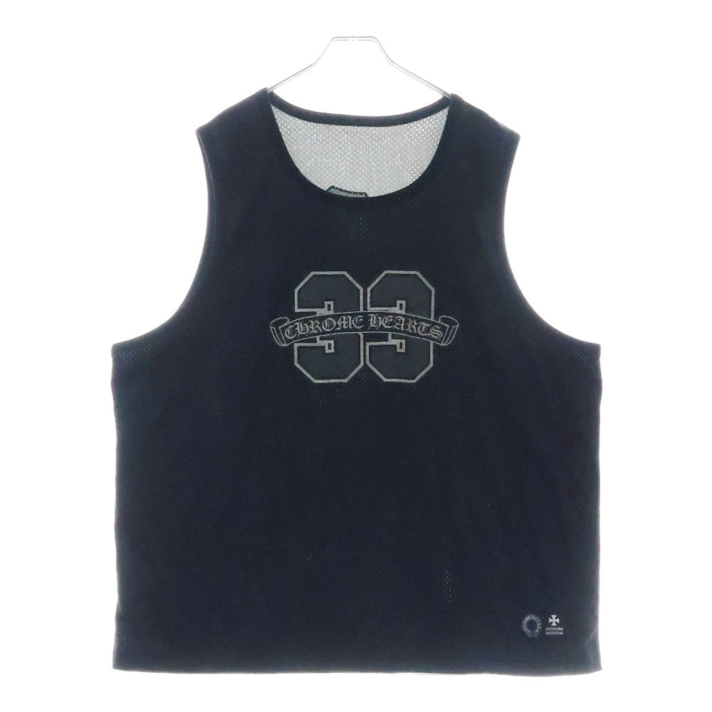 CHROME HEARTS(クロムハーツ) MESH WARM UP JERSEY リバーシブル CHロゴプリント メッシュタンクトップ ノースリーブ ブラック