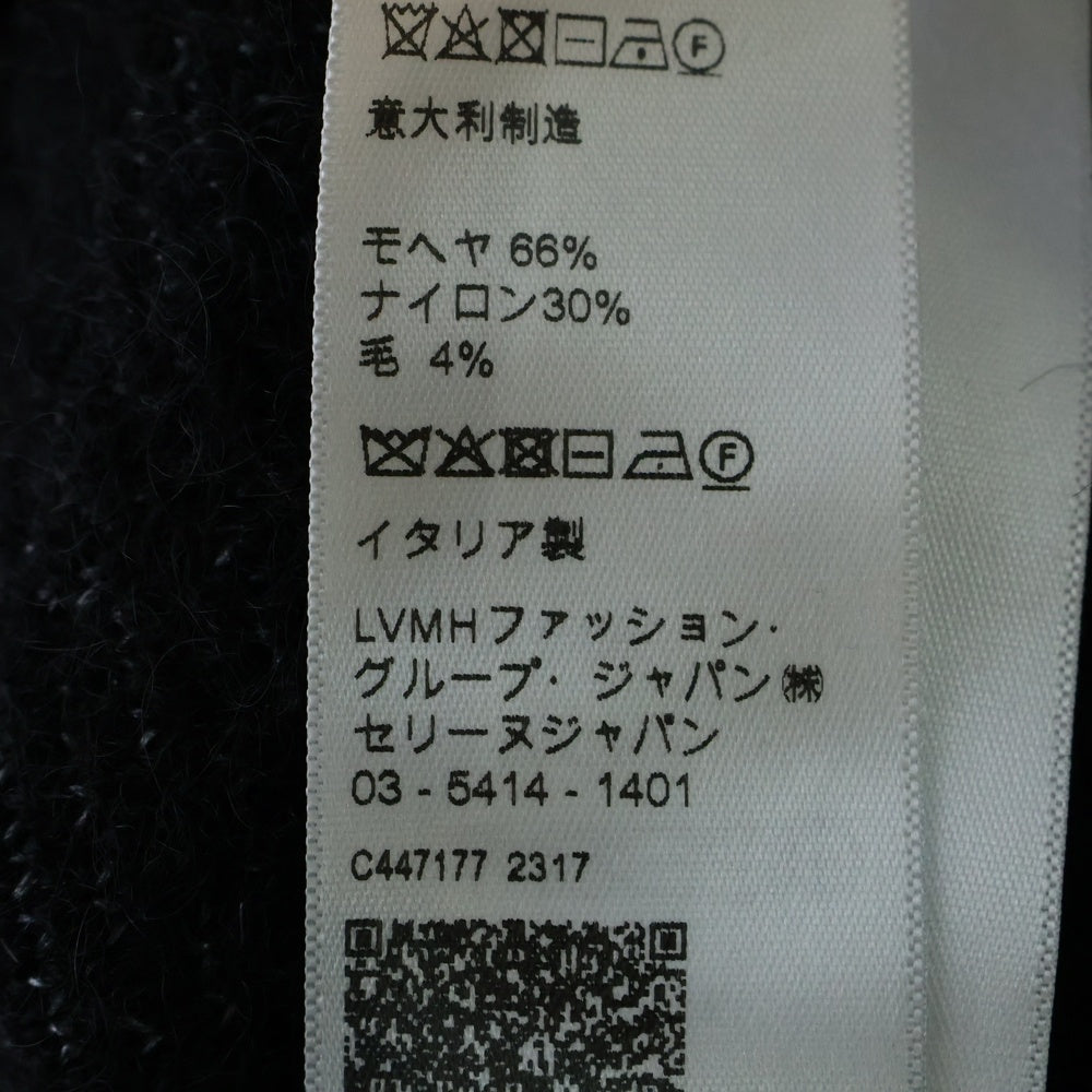CELINE(セリーヌ) Cardigan Jacket In Brushed Mohair 2AD8P282W 38NO ブラッシュドモヘア カーディガンジャケット ブラック