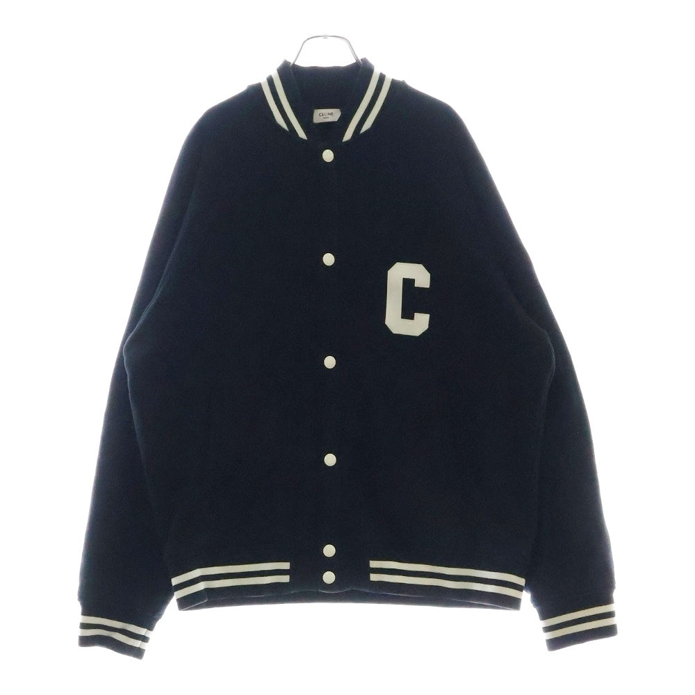 CELINE(セリーヌ) 22AW カレッジロゴ テディジャケット ブルゾン ブラック 2Y815345F