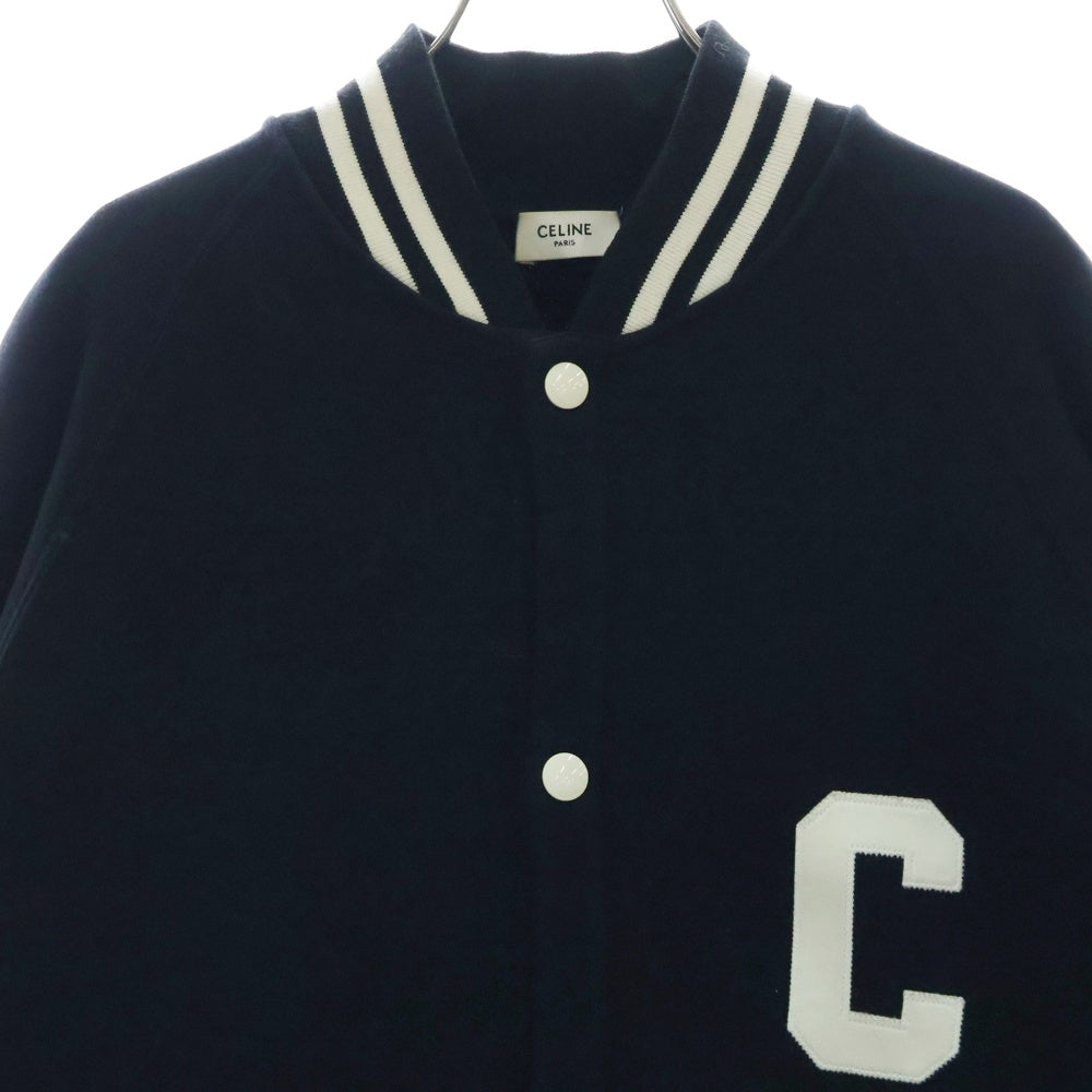 CELINE(セリーヌ) 22AW カレッジロゴ テディジャケット ブルゾン ブラック 2Y815345F