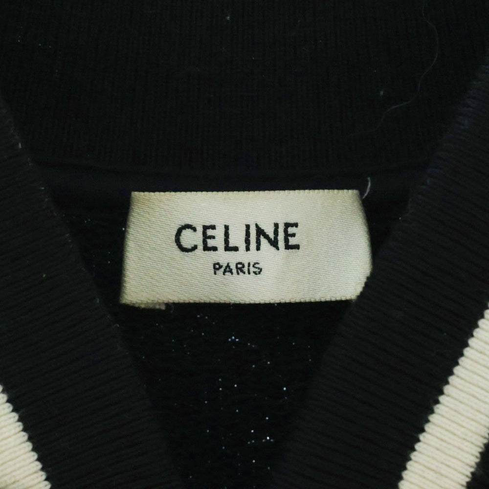 CELINE(セリーヌ) 22AW カレッジロゴ テディジャケット ブルゾン ブラック 2Y815345F