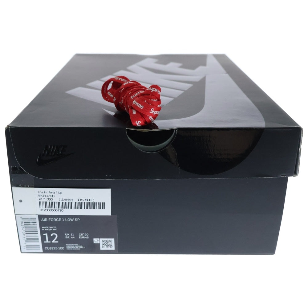NIKE(ナイキ) ×SUPREME AIR FORCE 1 LOW CU9225-100 シュプリーム エアフォース ローカットスニーカー ホワイト US12/30cm
