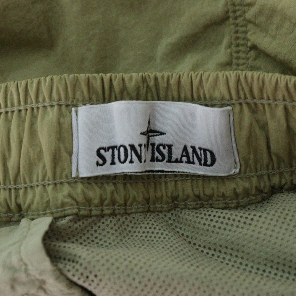 STONE ISLAND(ストーンアイランド) PANTALONE LOOSE 8115308M4 V0097 ロゴ刺繍 ナイロン ロングパンツ ベージュ