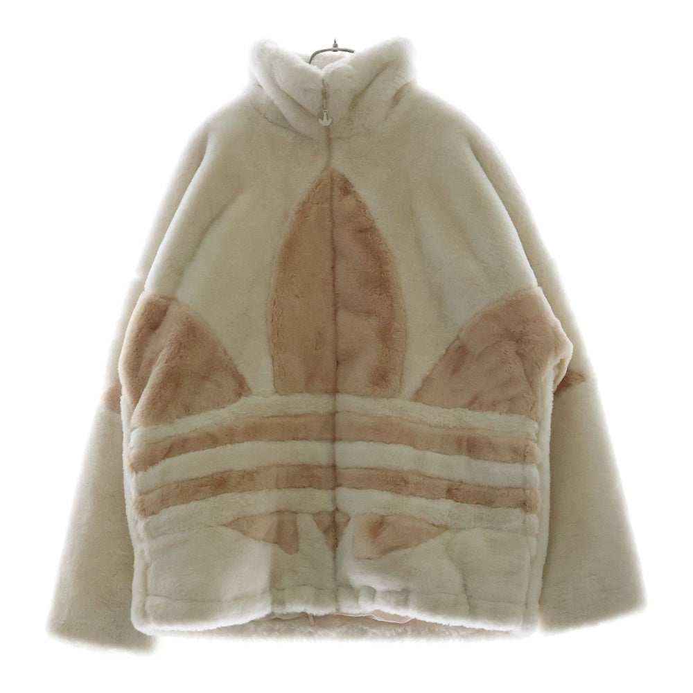 adidas Originals(アディダスオリジナルス) FUR JACKET フェイクファージャケット ホワイト/ベージュ HC0324