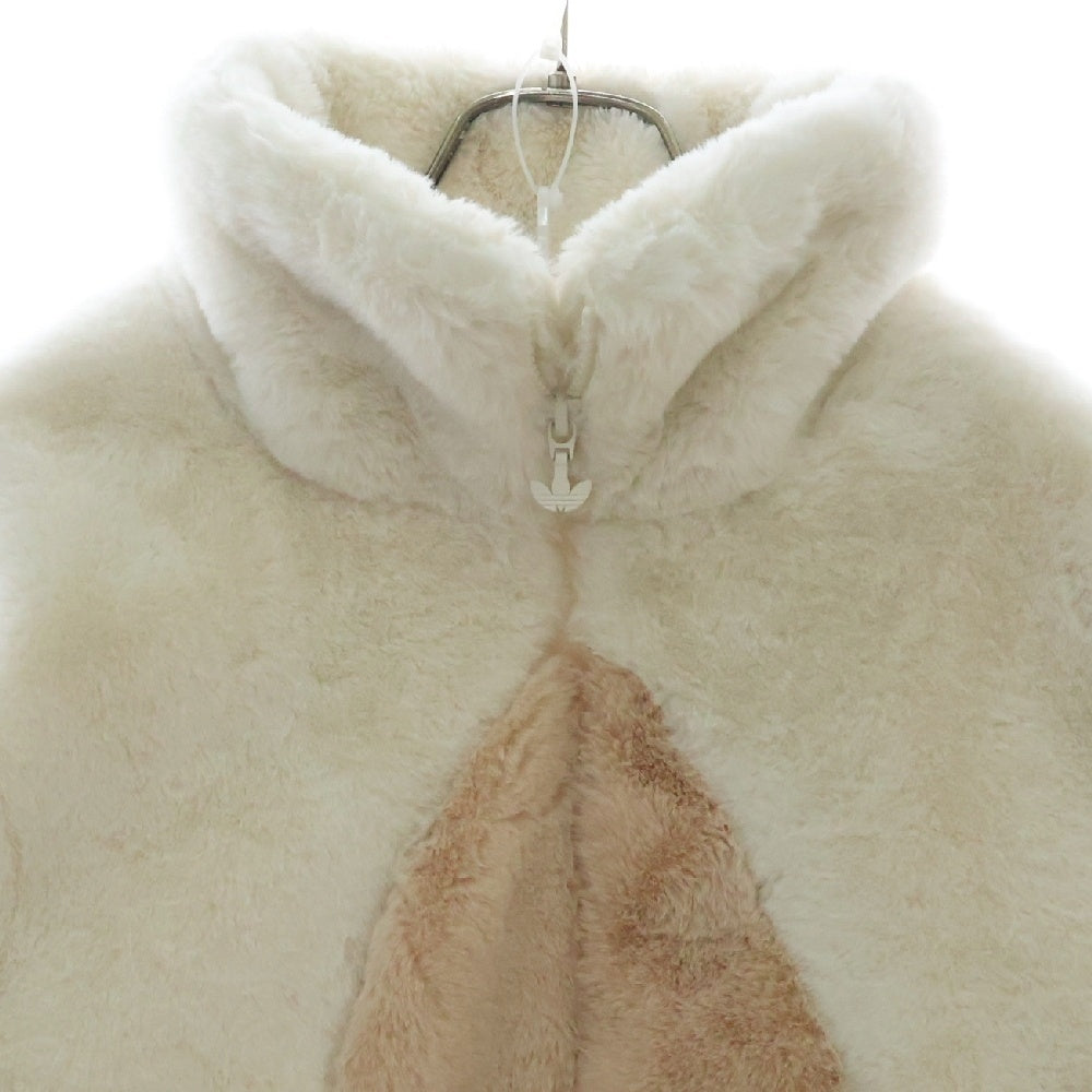 adidas Originals(アディダスオリジナルス) FUR JACKET フェイクファージャケット ホワイト/ベージュ HC0324