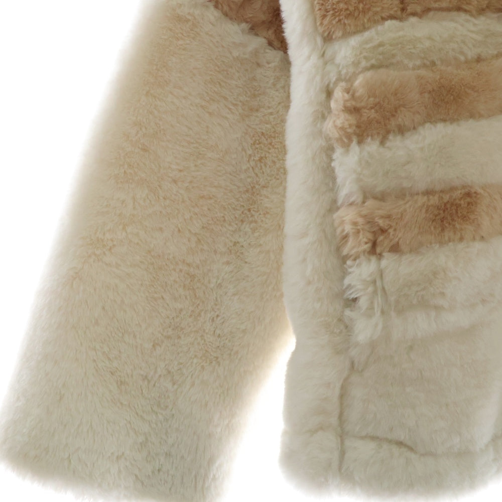 adidas Originals(アディダスオリジナルス) FUR JACKET フェイクファージャケット ホワイト/ベージュ HC0324