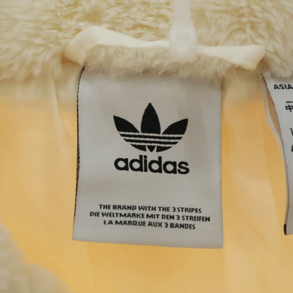 adidas Originals(アディダスオリジナルス) FUR JACKET フェイクファージャケット ホワイト/ベージュ HC0324