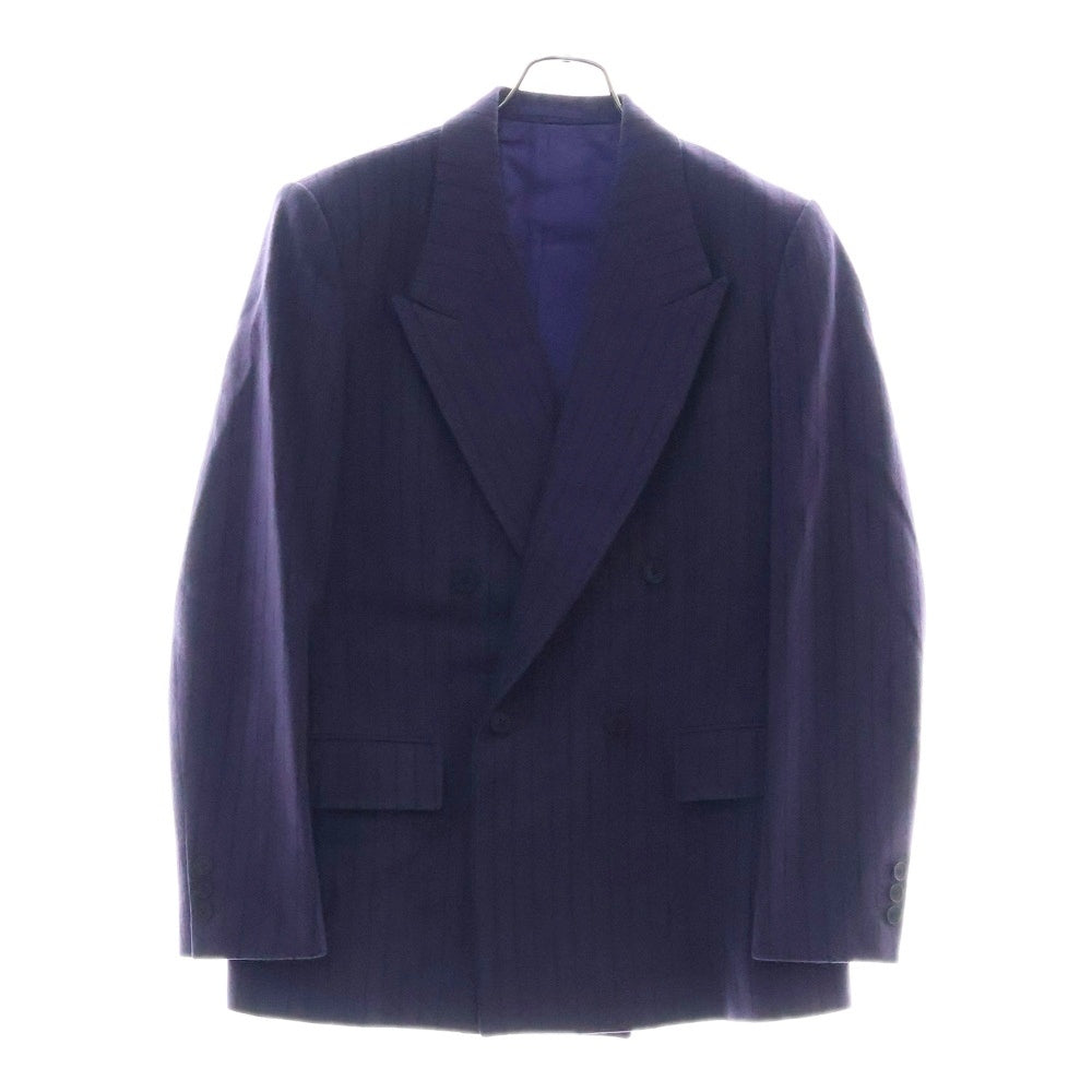 LITTLEBIG(リトルビッグ) 19AW Chalk Stripe Jacket チョークストライプウールテーラードジャケット ダブル パープル LB193-JK08