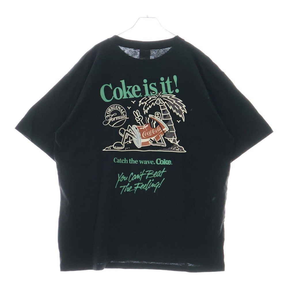 AVIREX(アヴィレックス) Coca-Cola Print Tee ロゴプリント半袖カットソー 半袖Tシャツ コカ・コーラ ブラック 783-4134089