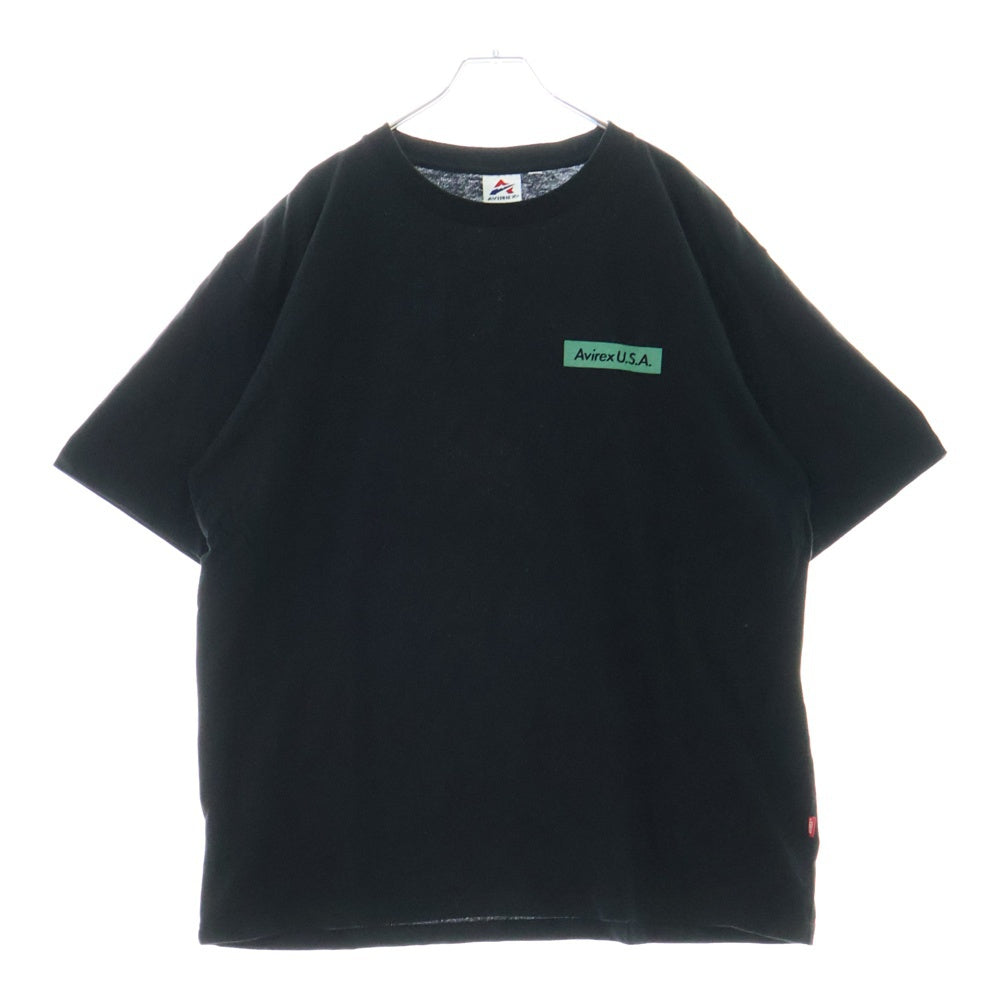 AVIREX(アヴィレックス) Coca-Cola Print Tee ロゴプリント半袖カットソー 半袖Tシャツ コカ・コーラ ブラック 783-4134089