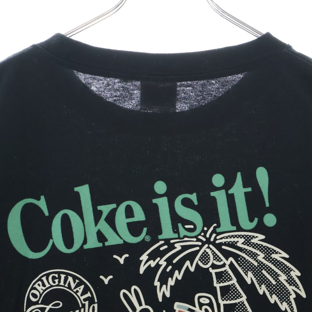 AVIREX(アヴィレックス) Coca-Cola Print Tee ロゴプリント半袖カットソー 半袖Tシャツ コカ・コーラ ブラック 783-4134089