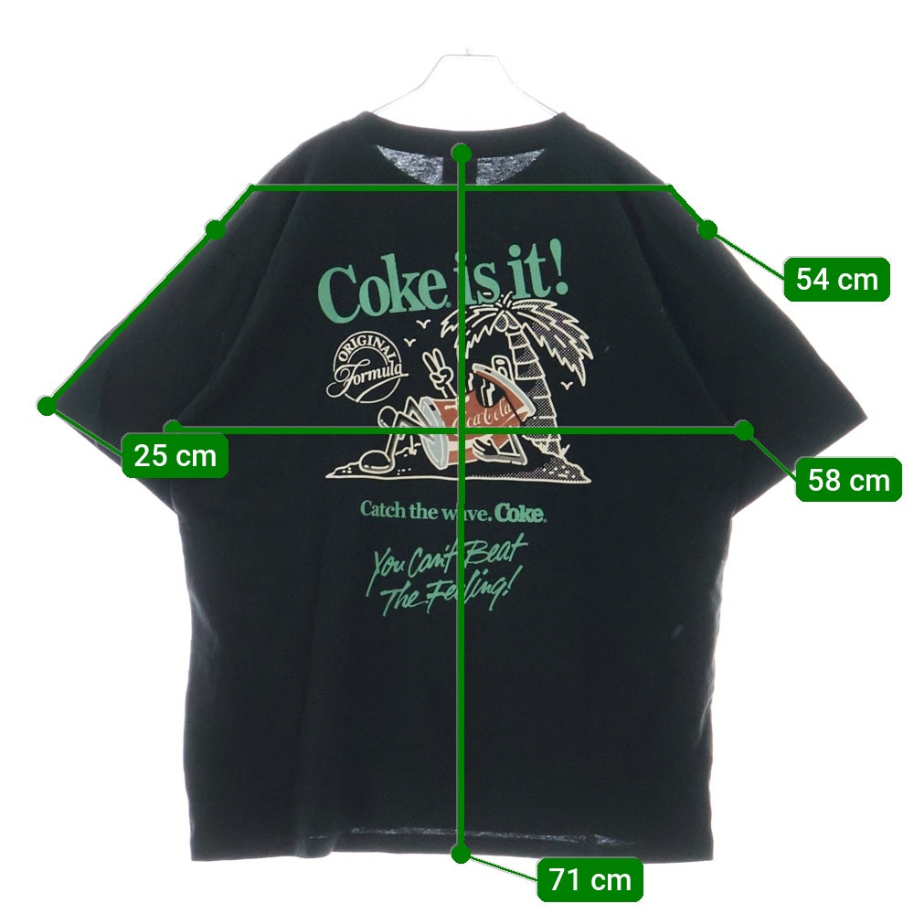 AVIREX(アヴィレックス) Coca-Cola Print Tee ロゴプリント半袖カットソー 半袖Tシャツ コカ・コーラ ブラック 783-4134089