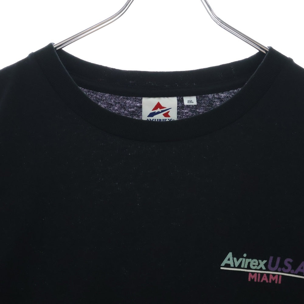 AVIREX(アヴィレックス) Coca-Cola Print Tee ロゴプリント半袖カットソー 半袖Tシャツ コカ・コーラ ブラック 783-4134092
