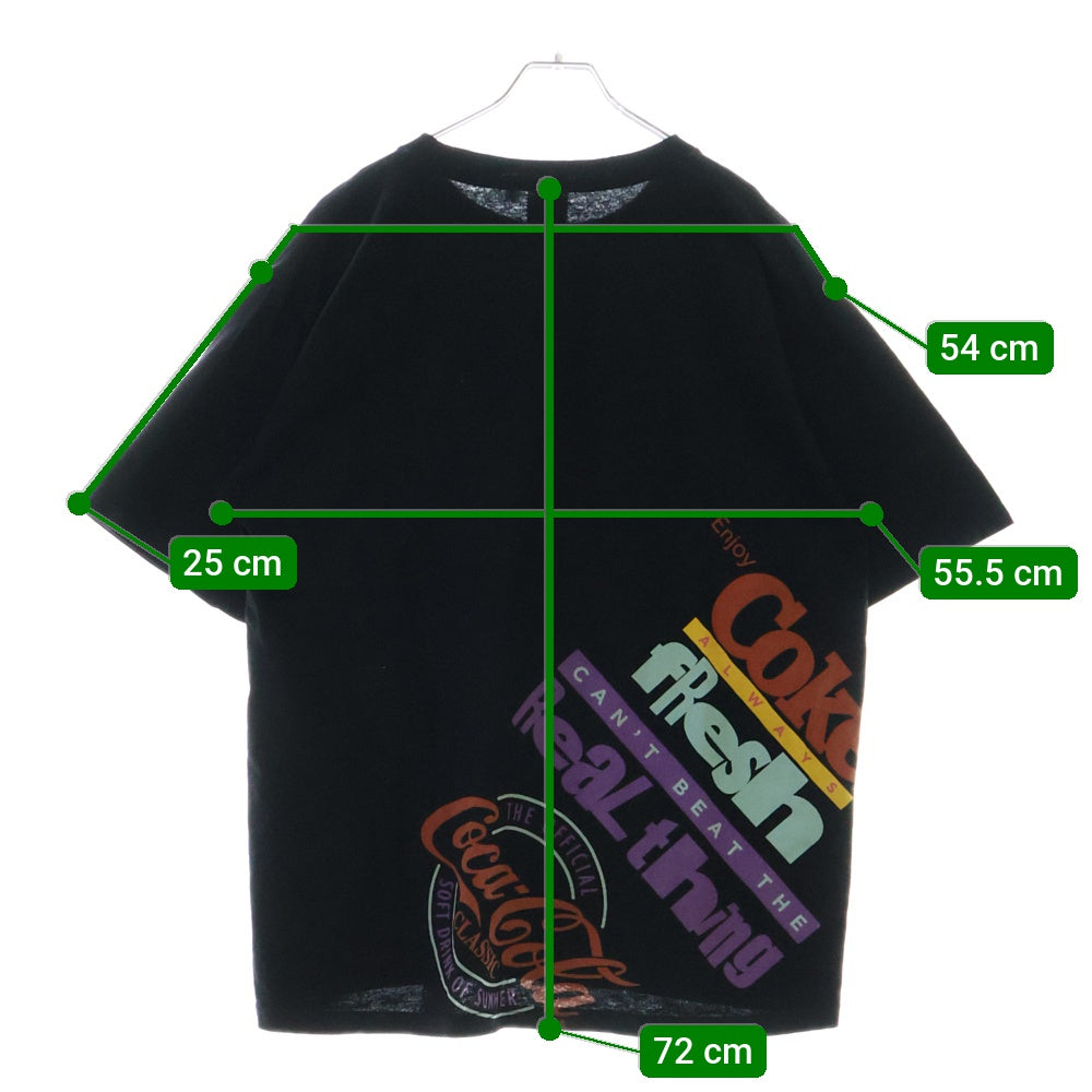 AVIREX(アヴィレックス) Coca-Cola Print Tee ロゴプリント半袖カットソー 半袖Tシャツ コカ・コーラ ブラック 783-4134092