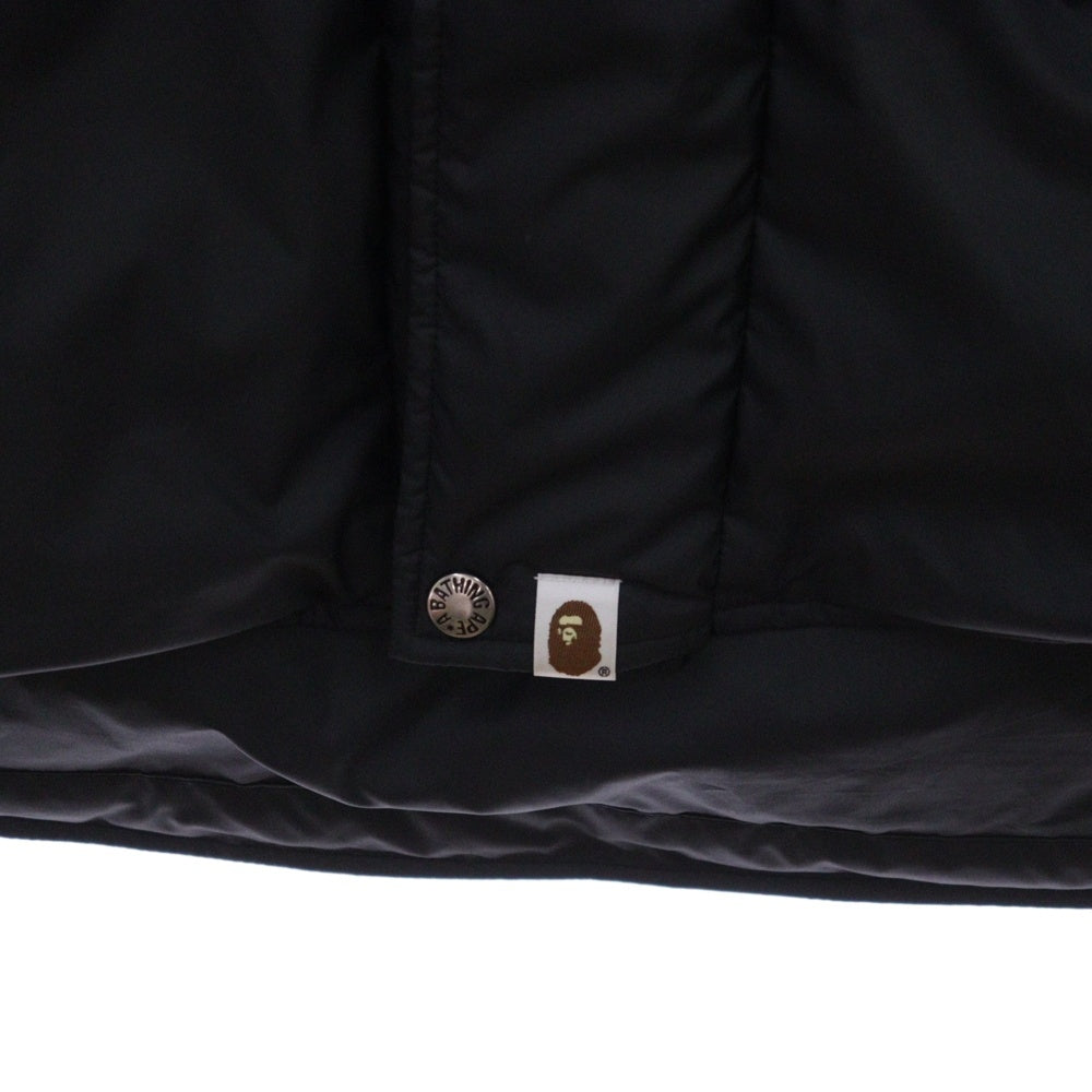 A BATHING APE(アベイシングエイプ) Logo Down Jacket 001DNI801005M ロゴ ダウンジャケット ブラック