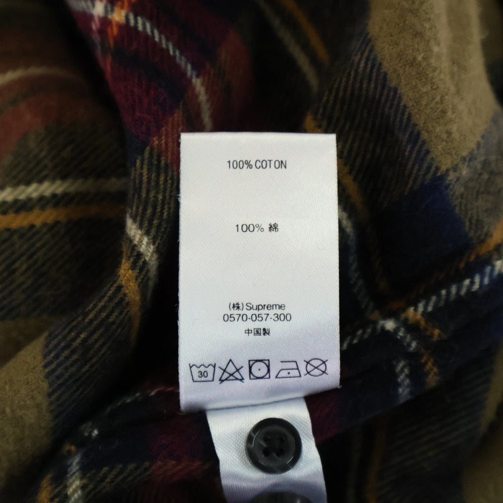 SUPREME(シュプリーム) 19AW tartan flannel shirt タータンチェックフランネル長袖シャツ マルチカラー