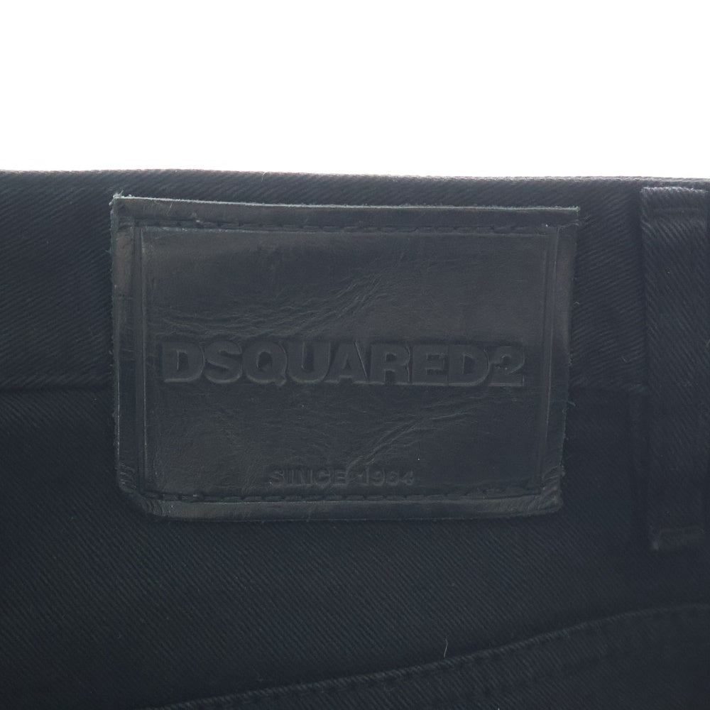 DSQUARED2(ディースクエアード) 19SS ロゴパッチ デニムパンツ ジーンズ ルーマニア製 ブラック S74LB0499 S39781