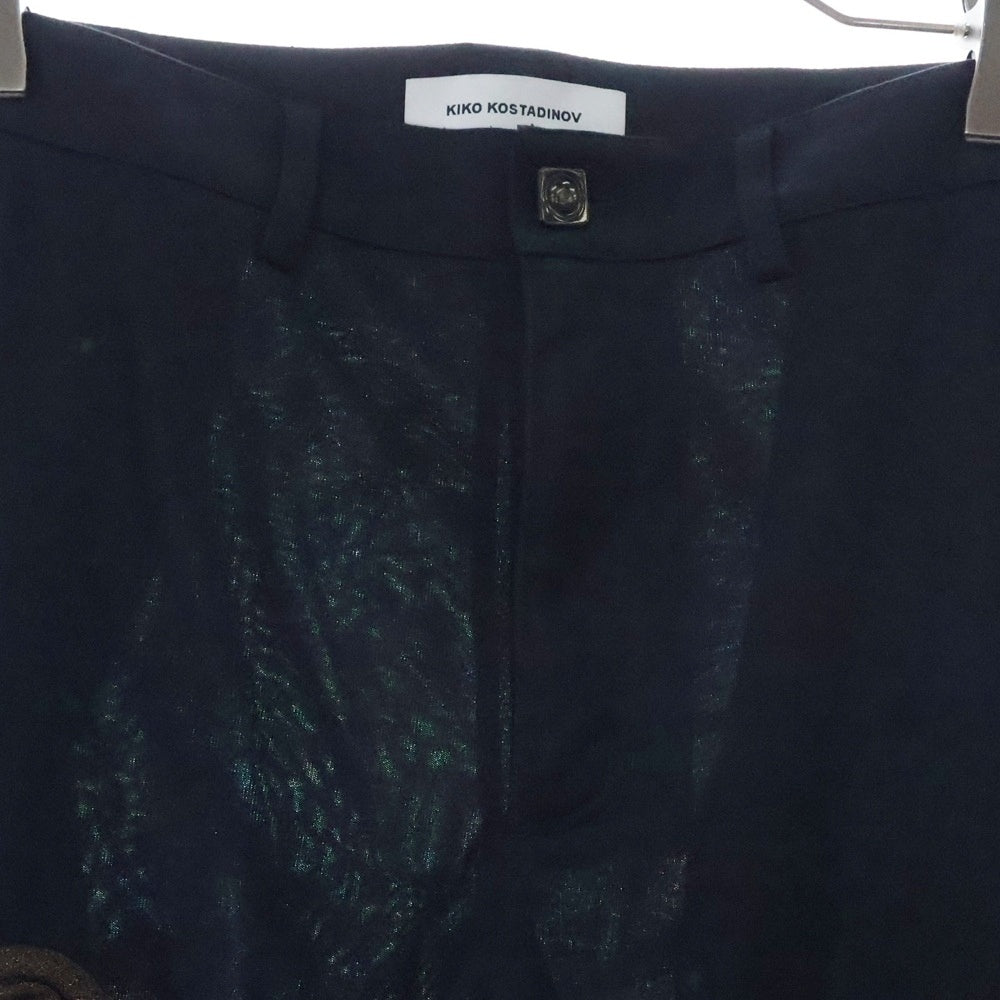 KIKO KOSTADINOV(キココスタディノフ) DEUSER TROUSER PANT 00162024 トラウザー フレアパンツ ブラック/ブラウン