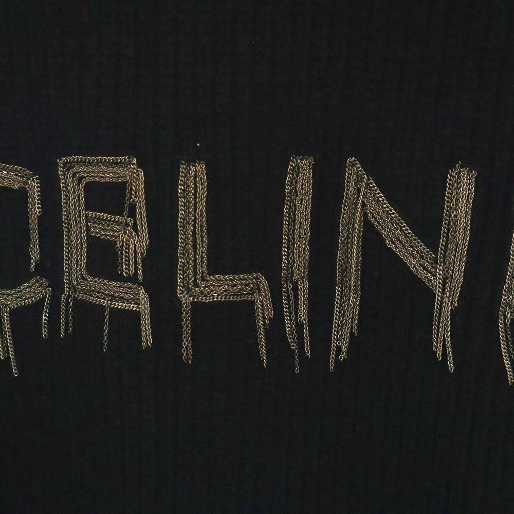 CELINE(セリーヌ) Chain Hooded Sweater in Wool 2AG74430U チェーンロゴデザイン ウールフーディ パーカー ブラック