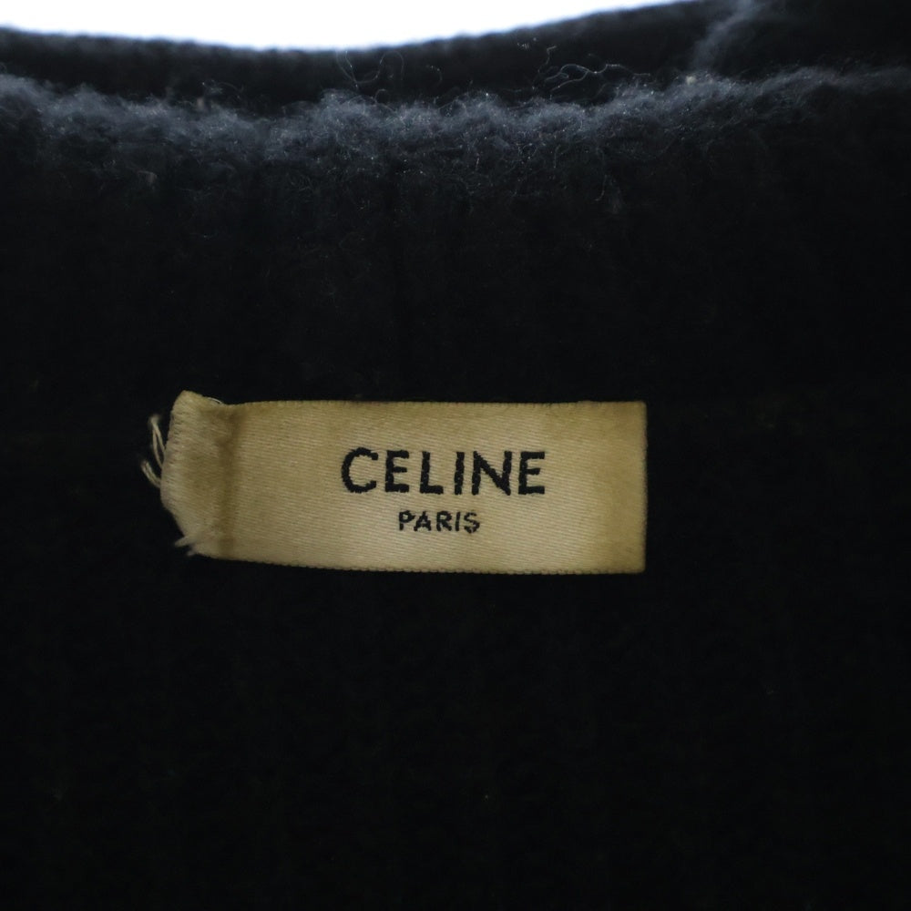 CELINE(セリーヌ) Chain Hooded Sweater in Wool 2AG74430U チェーンロゴデザイン ウールフーディ パーカー ブラック