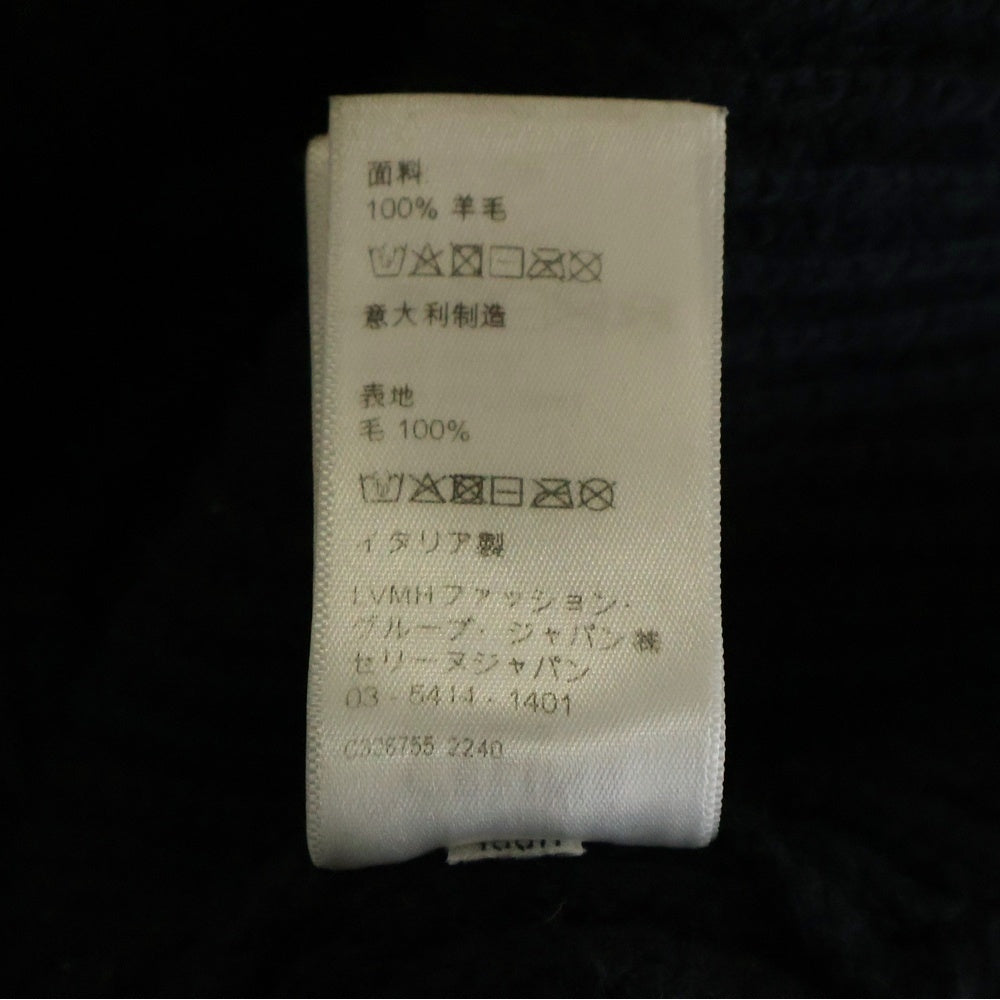 CELINE(セリーヌ) Chain Hooded Sweater in Wool 2AG74430U チェーンロゴデザイン ウールフーディ パーカー ブラック