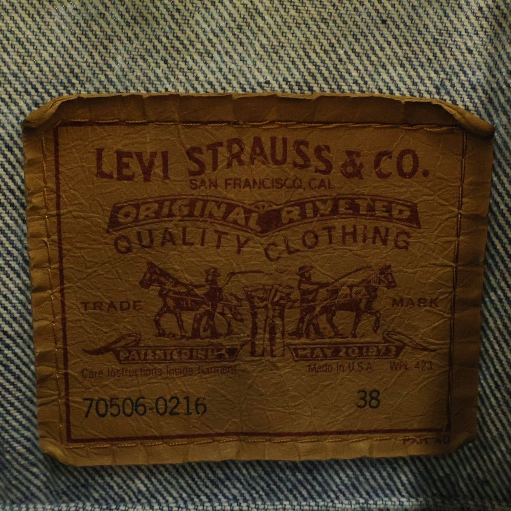 Levi's(リーバイス) 90s vintage ヴィンテージ70506-0216 ボタン裏715 スモールE デニムジャケット インディゴ