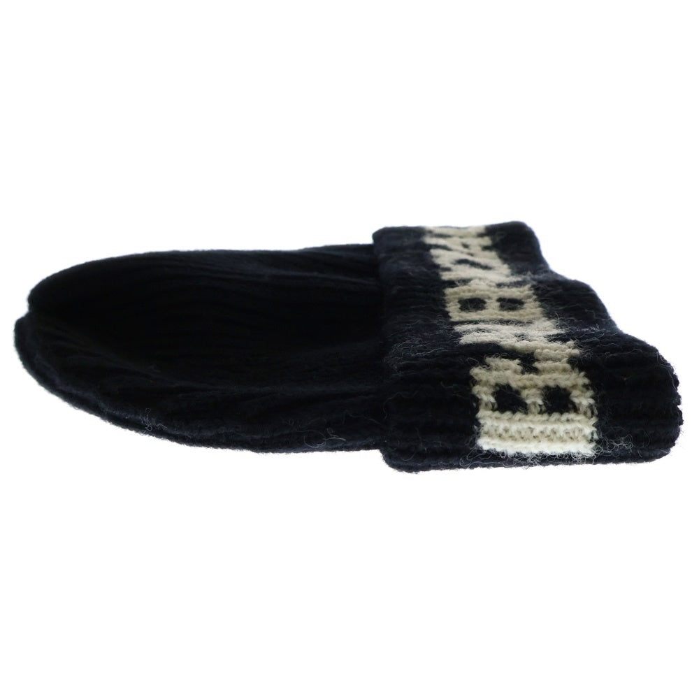 BALENCIAGA(バレンシアガ) 21AW Black Logo Jacquard Beanie ロゴ ジャガード ビーニー ニット帽 ブラック 675327 T1615